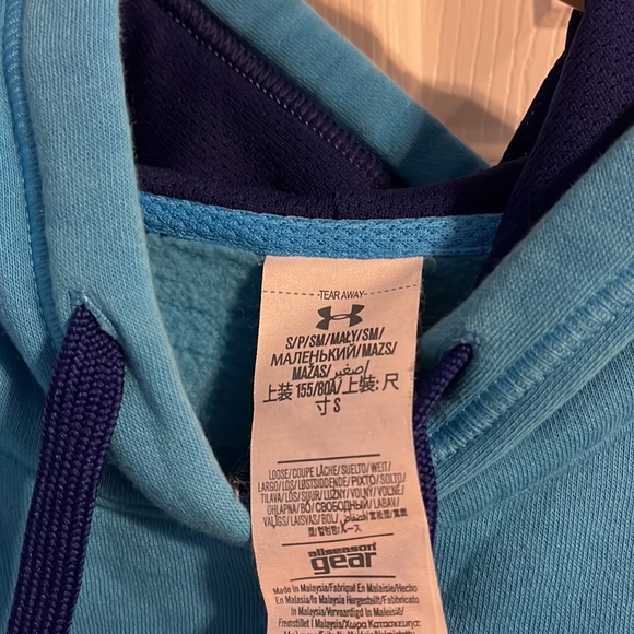Under Armour Women’s Blue Sweatshirt Pullover Hoodie small - Picture 3 of 3